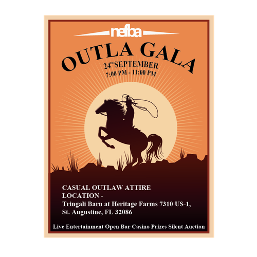 Design an Eye Catching flyer for our Outlaw Gala Design by AnikFolia