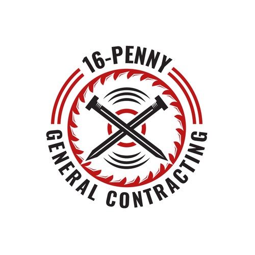 "16-Penny" Vintage Badge-Style Construction Logo Design by Arfian Huda