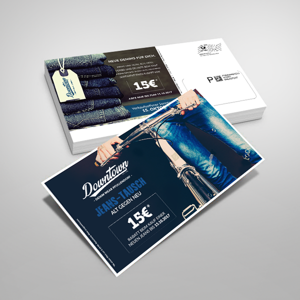 Design realizzato da Strxyzll intitolato "Postcard for a denim store"