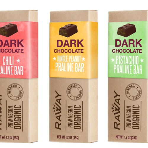Raway Organic Chocolate needs a powerful, unique design. Design by ✅mwcreativesolutions