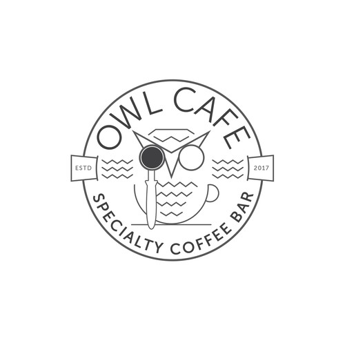 a new coffee shop logo design "owl cafe" Diseño de Moonlit Fox