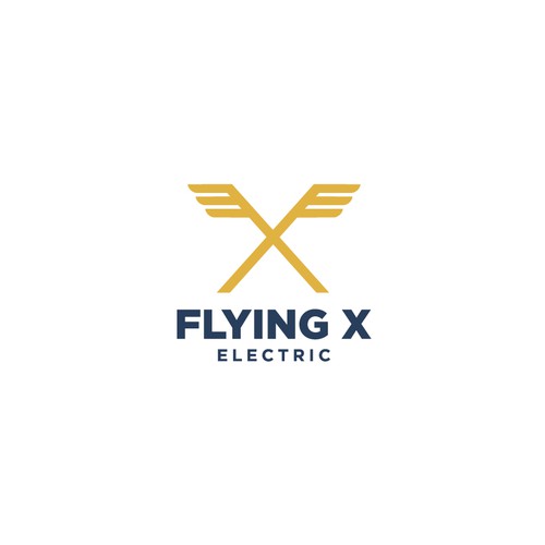 Flying X Electric Logo Design by bo_rad