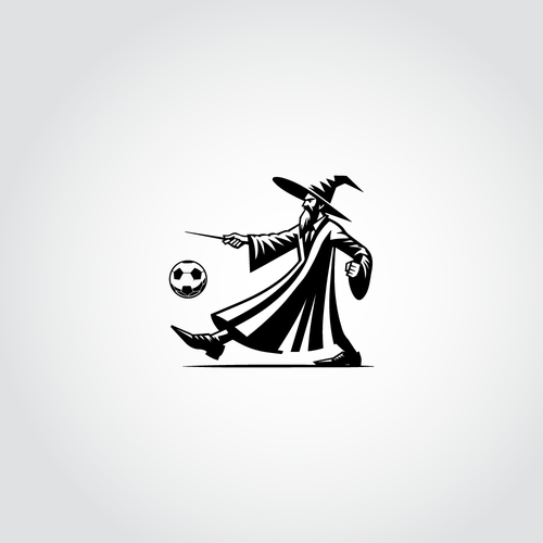 Soccer Wizard Cartoon Diseño de Graphix Surfer