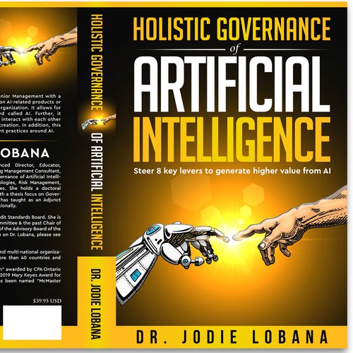 Man and Machine interaction - Book cover needed for Governance of Artificial Intelligence Design von NoBoundaries