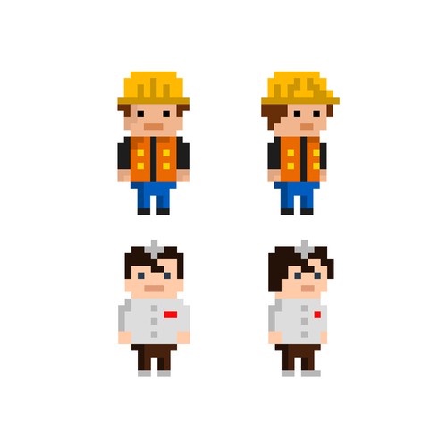 Create some 8-bit backgrounds, characters and items for a game Design von Larryyy