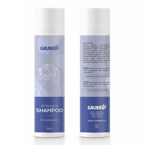 Design label for dog shampoo Design by intanamir