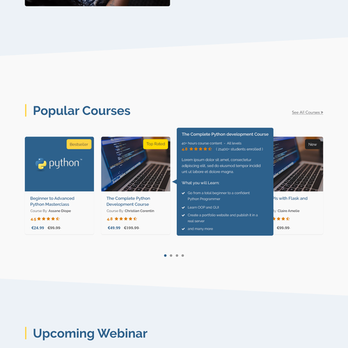 Design Educational and mentoring platform about the Python programming language por mizan3950