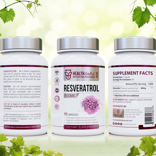 New Brand Health Supplement Brand Label Design Design by m.art.designs