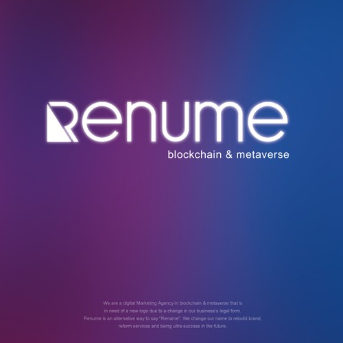 Renume - we need modern logo for a premium digital marketing agency in blockchain & metaverse Design by RockPort ★ ★ ★ ★ ★