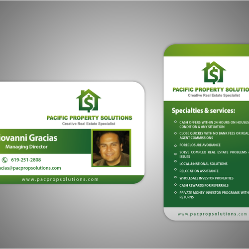 Create the next business card for Pacific Property Solutions! デザイン by SumaiyaD