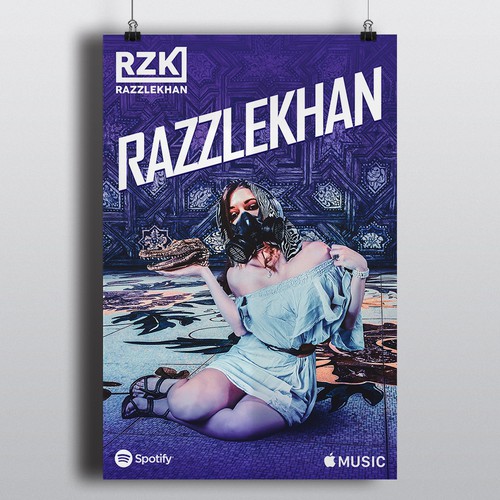 Design a weird, creative poster for a female rapper Design by Erudite™