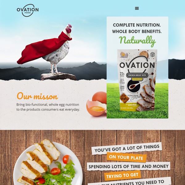 Design by Anutik titled "Supplement company web page"