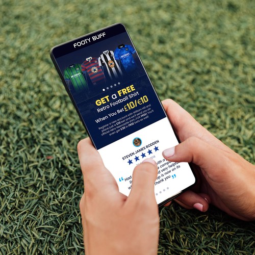Design a compelling limited time offer landing page for football fans Design by B U B A I