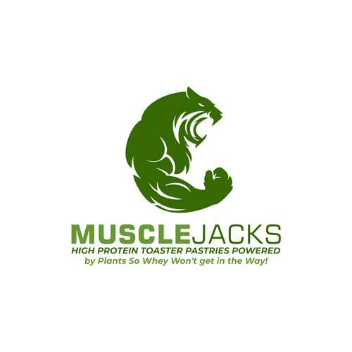 Design a eye catching logo for High protein toaster pastry for muscle bound vegans Design by samsoel