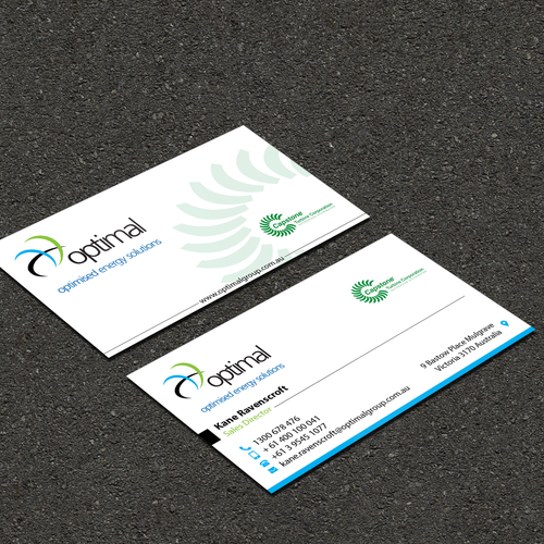 Create new business cards for Optimal Group Design réalisé par FK_Designs