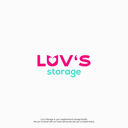 Luv’s Storage - modern logo with bright color Design by 3PM