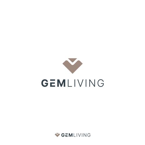 Geometrical, minimalist, modern brand design for Gem Living Design by MariaDias