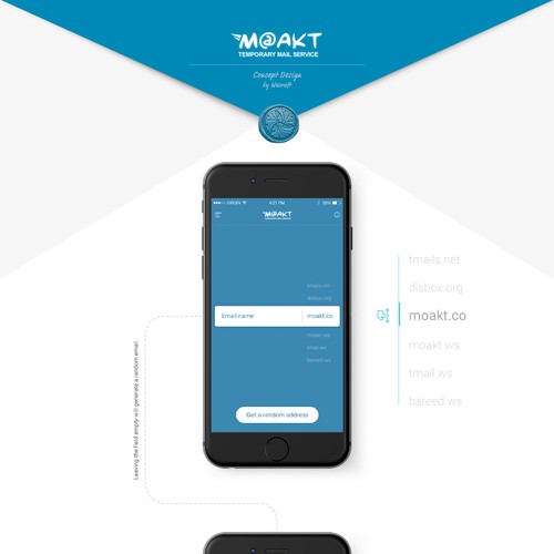 Design a mobile app for a temporary email service Design réalisé par Wecraft