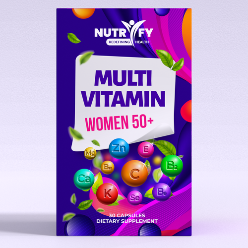 ilonaGiさんのDesign a premium packaging for Multivitamin for women 50+ brand for Nigerian Consumersデザイン