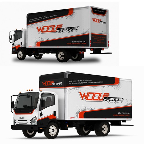 Design our box truck wrap! Design by Konstantin Graphics