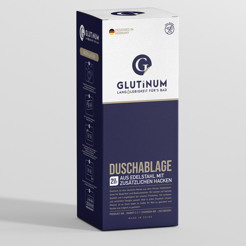 We need product packaging for our shower shelf Design by KreativeAnt✏