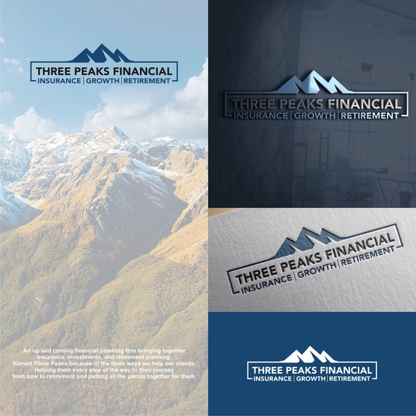 Design by DEWA $ titled "Three Peaks Financial"