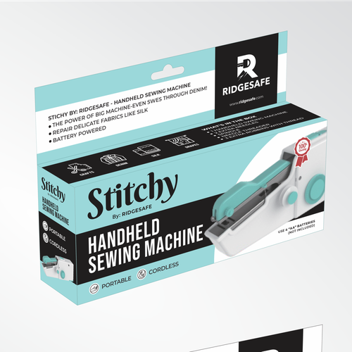 Create Packaging for Moden Handheld Sewing Machine Design by Arga Galianzah