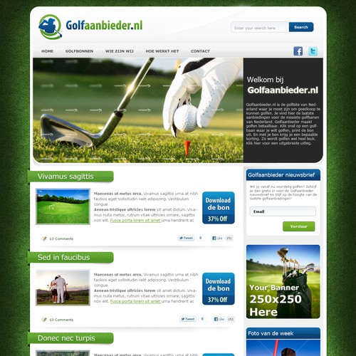 Golfaanbieder.nl website
