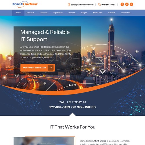 An IT services provider needs a high-tech website to help their business grow Design by ABRIR