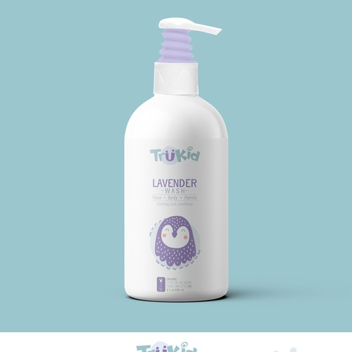 Design a simple, modern, soothing product label for a kids skincare product! Design by Totoya