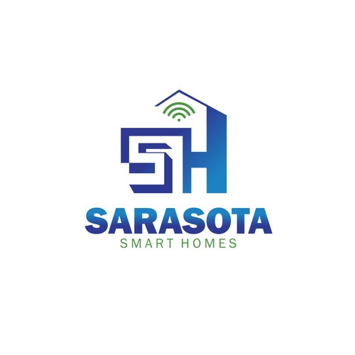 Sarasota Smart Homes logo for our company that does technology innovations and installations-ontwerp door Dswan