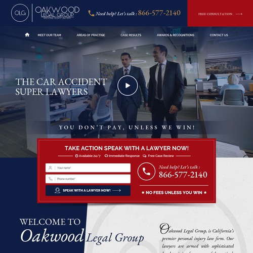 Car Accident Lawyer Landing Page, Mini Site Design von Solai-Unique Design