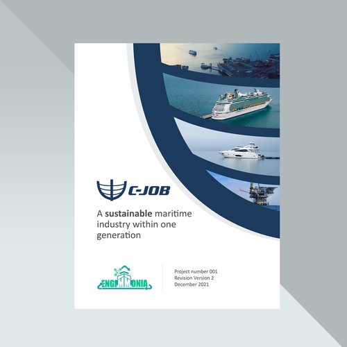 Innovative front cover/Word template to match ambitious sustainable maritime company Diseño de Joemar Concepts