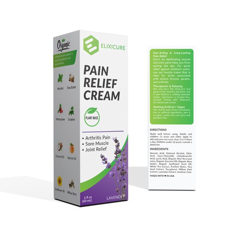 Pain Relief Cream Packaging Design by Shisiouk