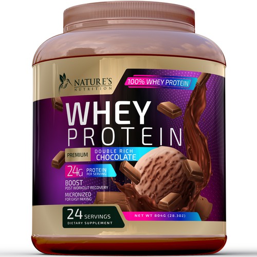 Tasty Whey Protein Chocolate Design Needed for Nature's Nutrition Design réalisé par R O S H I N