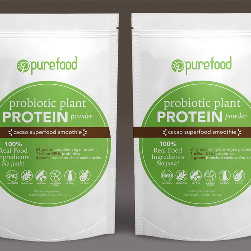 Diseño de Guaranteed Winner! - Design a Simple, Typography-driven Product Label for Our Healthy Protein Powder de ic0113