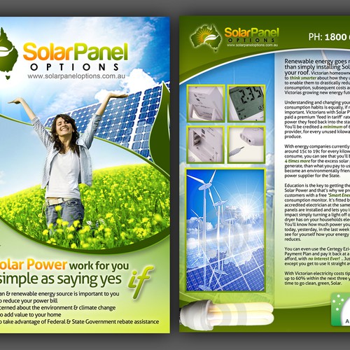 Solar Panel Options Brochure Design Design by kristianvinz