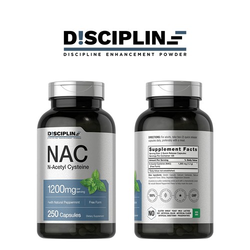 Product logo for discipline enhancing & addiction treatment supplement powder. Design by eonesh