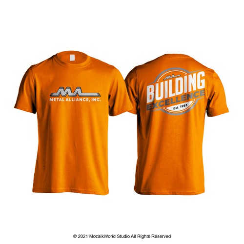 T-shirt design for high quality construction company Design by mozaikworld