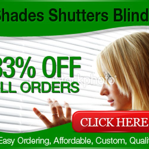 banner ad for Shades Shutters Blinds Design por MotiifDesign