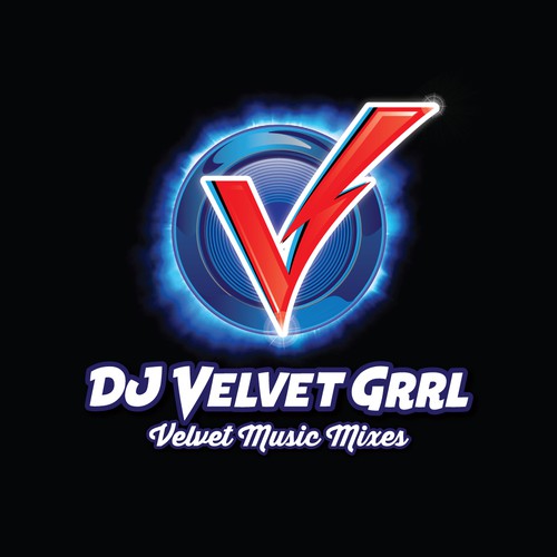 Help elevate my DJ brand! David Bowie inspired DJ Velvet Grrl wants your creative skill to help her take off! Design réalisé par Higher Graphics