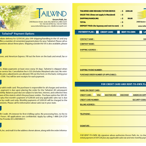 Design 2-page brochure for start-up medical device company Diseño de BramDwi