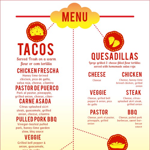 Designs | Tex's Tacos (food truck) - fun & creative menu design ...
