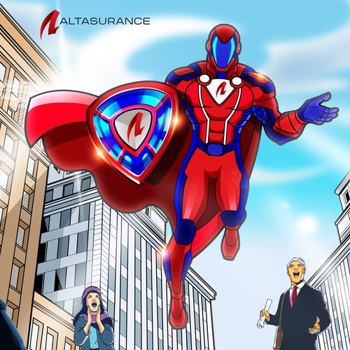 Design an Awesome Superhero Mascot for Insurance Firm Design by harwi studio