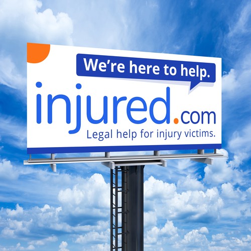 Injured.com Billboard Poster Design Diseño de SoftSkills