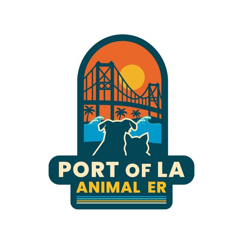 Abstract surf/skate branding for new Animal Emergency Hospital in the Port of LA Design by Budi Karso