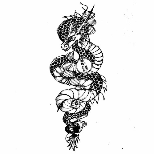 Dragons, DNA, Nerdy Back Tattoo Design | Tattoo contest