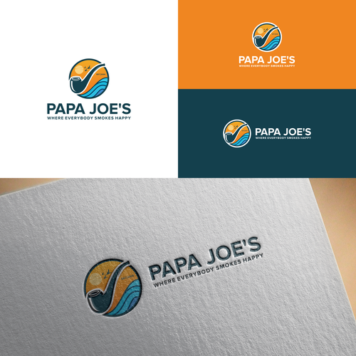 Papa Joe's – A new logo for retail store chain (smoke shops) Design by BALAKOSA std