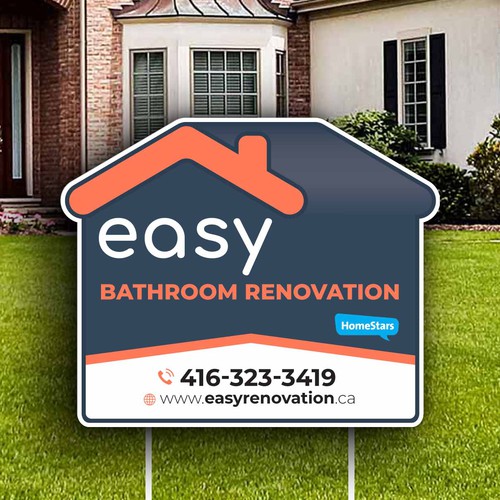 Easy Renovation Lawn Sign Design by icon89GraPhicDeSign