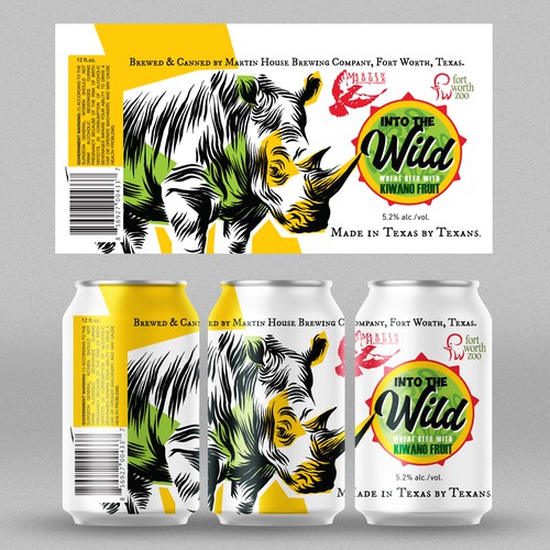 Brewery needs Rhino Beer Label for Zoo Collaboration. | Product label ...